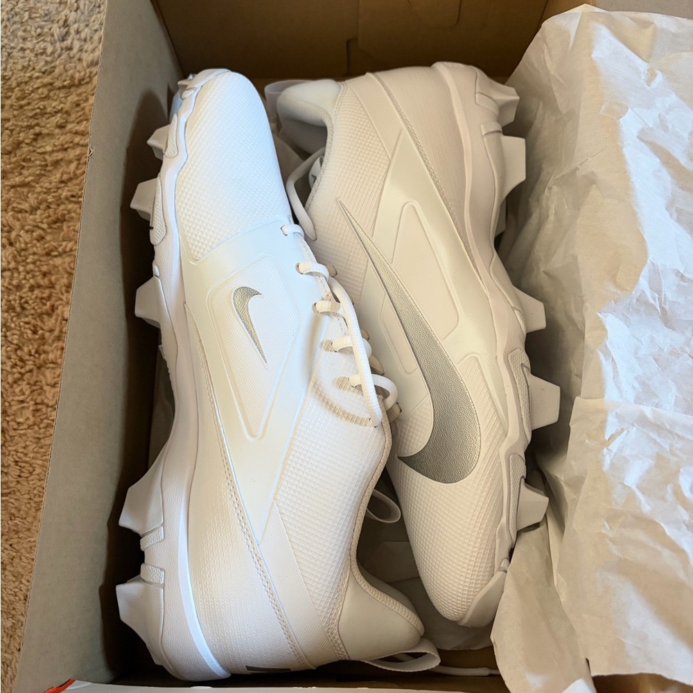 Nike All-White Alpha Football Cleats